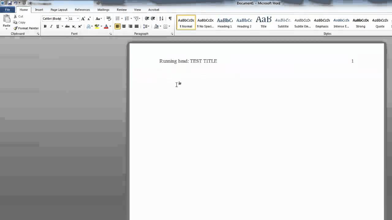 word document set up in apa format for mac